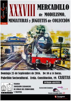 Mercadillos - XXXVIII Mercadillo de la AZAFT en casetas, Ociomodell allí estará (25 de septiembre de 2016)