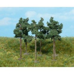Lote de 6 Pinos silvestres de 6 cm, valido para escala 1:160, Marca, Ref: 1152.
