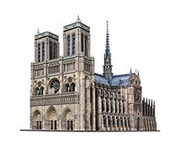 Catedral de Notre Dame ( Paris ). Puzzle 3D de Montaje. Serie de edificios históricos. Marca Clever Paper. Ref: 14387.