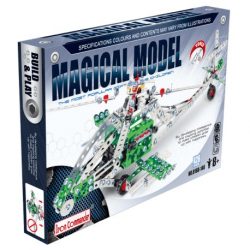 Kit construcción en metal 3D, Helicóptero Apache.Recomendado para + 8 años. Marca Iron Commander. Ref: 86146.