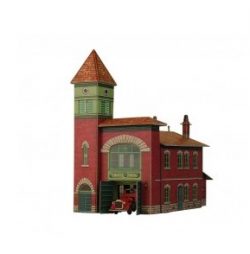 Parque de bomberos. Puzzle 3D de Montaje. Serie de construcciones populares. Marca Clever Paper. Ref: 14319.