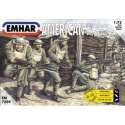 Emhar - Figuras de Infantería Americana WWI " Doughboys". kit de plástico listo para ensamblar y decorar. Escala 1:72. Ref: EM7209.