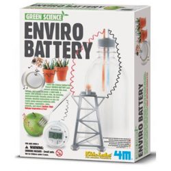 4M - Kit Enviro Battery, green science. Kit de experimentos con pilas naturales. Recomendado para + 8 años. Ref: 00-03261.