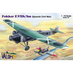 Valom - Set avión Fokker F.VIIb/3m ( Spanish Bomber ). Escala 1:72, Ref: 72054.