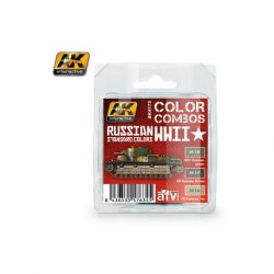 AK Interactive - Set de colores standard ruso WWII. Conjunto pequeño de pinturas básicos. Se compone de tres pinturas acrílicas. Ref: AK4173.
