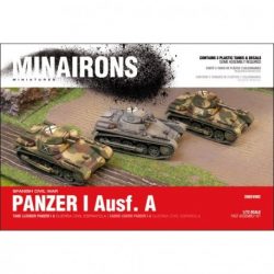 Minairons - Carro ligero Panzer I Ausf. A. Contiene 3 tanques y sus calcas. Serie de la guerra civil española. kit de plástico listo para ensamblar y decorar, Escala 1:72,  Ref: 20GEV002.