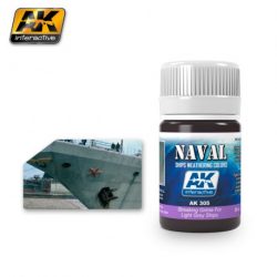 AK Interactive - Producto naval weathering, Lavado gris claro para buques. Bote de 35 ml., Ref: AK305.