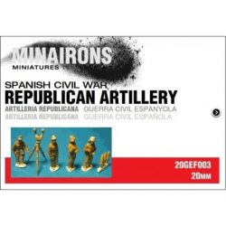 Minairons miniatures - Artillería republicana. Contiene 4 figuras metal blanco (20 mm). Serie de la guerra civil española. Escala 1:72, Ref: 20GEF003.