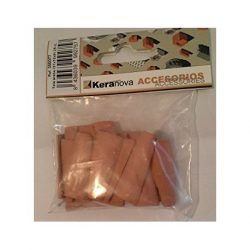 Keranova - Teja árabe roja (35 x 15 x 6 ) mm, material de cerámica,Bolsa de 25 unidades, Ref: 350077