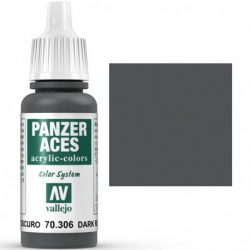Vallejo - Acrílico Panzer Aces, caucho oscuro. Bote 17 ml., Ref: 70.306