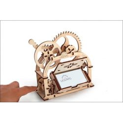 Ugears - Caja mecánica, en madera contrachapada y goma. Modelo para montar individualmente sin cola. Escala 1:1, Ref: 70001