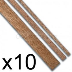 Constructo - Listones madera Sapelly 2 x 5 x 1000 mm. Paquete de 10 unidades, Ref: 480146