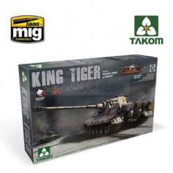 Takom - king tiger henschel turret abt. 505 c / zimmerit e interior. Escala 1:35, Ref: 2047