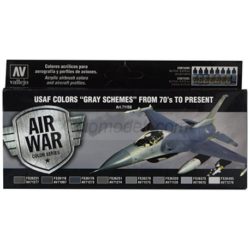 Vallejo - Model Air USAF Colors "GRAY SCHEMES" from 70's to present. 8 Colores. Bote 17 ml., Ref: 71156