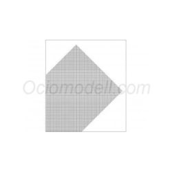 Maquett - Plancha de rejilla de PVC en diagonal, color gris. Dimensiones 185 x 290 mm, 0.32 mm., Ref: 611-02.