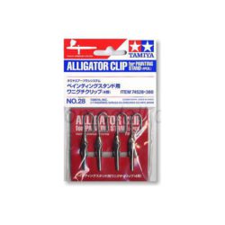 Tamiya - Pinzas de cocodrilo para sujetar piezas. 4 pinzas, Ref: 74528.