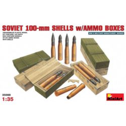 Miniart - Soviet 100-mm SHELLS w/AMMO Boxes. Escala 1:35, Ref: 35088.