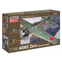 Minicraft - A6M2 Zero. Contiene calcas para 2 versiones. Escala 1:144, Ref: 14691