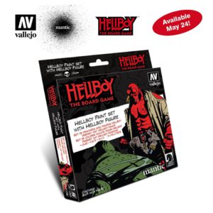 Vallejo - Set Model color, Hell Boy paint set. 8 Botes 17 ml + figura. Ref: 70187.