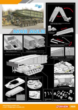 M48 AVLB Armored vehicle Launched Bridge. Escala 1:35. Marca Dragon. Ref: 3606.