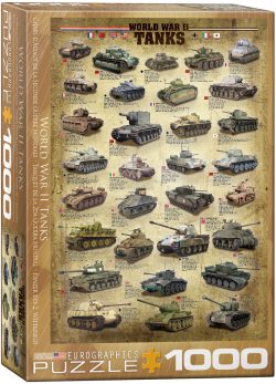 World War II Tanks. Puzzle Vertical, 1000 pz. Marca Eurographics. Ref: 6000-0388.