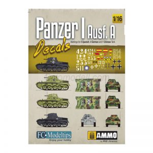 Panzer I, Ausf. A. Calcas escala 1/16. Marca Fcmodeltips / Fcmodeltrend. Ref: 16202