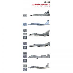 AK Interactive - Set colores para los aviones U.S. MODERN AIRCRAFT 2. Ref: AK2140.