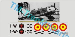 Calcas Avión Polikarpov I-16 " MOSCA ". Verde-Aluminio Aviación Nacional. Escala 1:32. Marca Trenmilitaria. Ref: 000_5572.