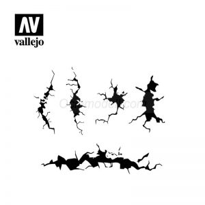 Stencils Muro Agrietado . Marca Vallejo . Ref: ST-TX001.