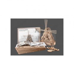 Molino de Viento, madera contrachapada, Kit de montaje. Marca Wooden City. Ref: 57307.