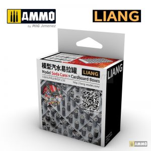 Model Soda Cans + Cardboard Box 1960s-1990s. Marca Liang. Ref: LIANG-0411.