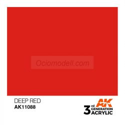 acrilicos de 3rd generacion deep red standard bote 17 ml marca ak interactive ref ak11088