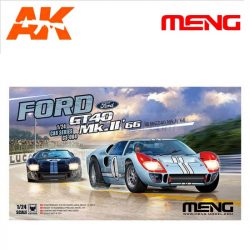 Team Shelby American Ford GT40 Mk.II, 1966 Le Mans 24h. Escala 1:24. Marca Meng. Ref: CS-004.