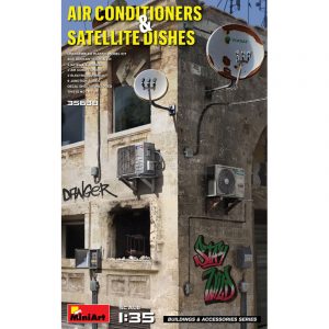 AIR CONDITIONERS & SATELLITE DISHES. Escala 1:35. Marca Miniart. Ref: 35638