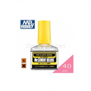 MR.CEMENT DELUXE THICK GLUE - Adhesivo de Poliestireno 40ml. Marca MR.Hobby. Ref: MC127.
