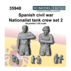 Tripulación de carro nacional, guerra civil española, set 2. Escala 1:35. Marca FCmodeltrend. Ref: 35948.