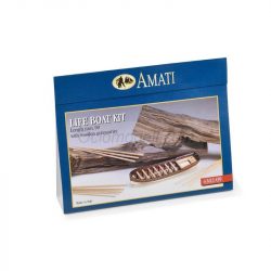 Botes salvavidas de madera-metal 90mm, 1 und. Marca Amati. Ref: 4302/09, 43029.