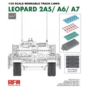 leopard 2a5a6a7 workable track links escala 135 marca rfm model ref rm 5057