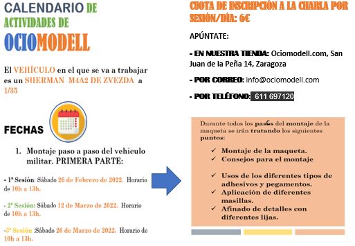 Calendario de charlas en Ociomodell.com