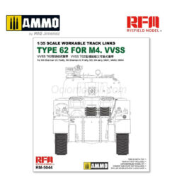 WORKABLE TRACK LINKS 1/35 For British Sherman VC Firefly, M3, M4A1, M4A4, M4 early. Escala 1:35. Marca RFM Model. Ref: RM-5044.
