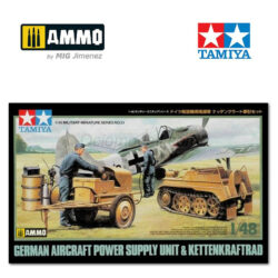 German Aircraft Power Supply Unit & Kettenkraftrad. Escala 1:48. Marca Tamiya. Ref: 32533.