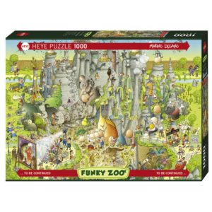 Jurassic Habitat Funky Zoo. Puzzle horizontal, 1000 pz. Marca Heye. Ref: 29727