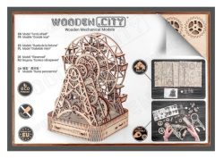 Noria, madera contrachapada, Kit de montaje. Marca Wooden City. Ref: 57306