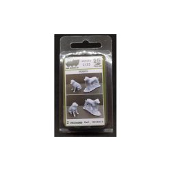 Perros, Resina 3D, 2ud. 1:35. Marca BMR MODELS. Ref: 3D35007