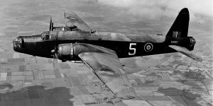 "Wellington Mk.IA (N2887) of the CGS (Central Gunnery School) based at Sutton Bridge flying south-east of Chatteris, 24th June, 1943. N2887 started out with No.99 Sqd based at Mildenhall. Retired from ops it later served with Nos. 11 and 15 OTUs, then the AAS (Air Armament School), then with the CGS from 6th April, 1942 to 23rd February, 1944. It was then despatched to the Far East, where it finished its days and was SOC (Struck Of Charge) on 26th April, 1945". Identification reference : http://www.ww2aircraft.net/forum/album/color-photos/p4350-vickers-wellington-mk-ia.html
