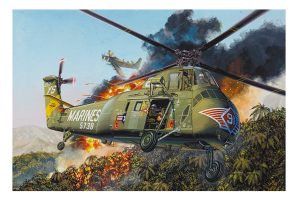 Helicóptero H-34 US MARINES. Escala 1:48. Marca Trumpeter. Ref: 02881, riginalmente diseñado por Sikorsky Aircraft para la Armada de Estados Unidos como helicóptero de guerra antisubmarina (ASW)