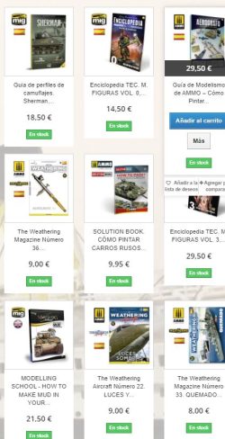 AMMO MIG - Sección de libros y revistas sobre decoración, como pintar , trucos, wheathering y técnicas para realización