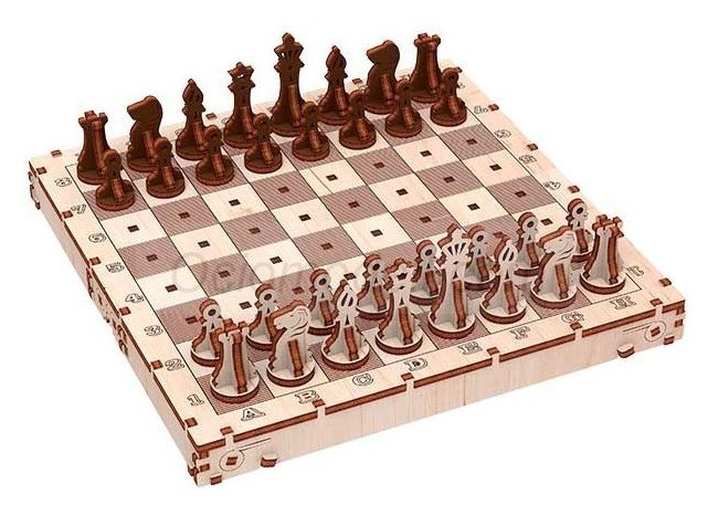 Ajedrez 129 pz, madera contrachapada. Marca Mr.playwood. Ref: 10901