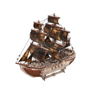 Barco Pirata "Mad Treasure" 156 piezas, madera contrachapada, Kit de montaje. Marca Mr.playwood. Ref: 10111