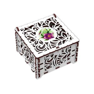 Cofre Flor Mágica 16 pz, madera contrachapada. Marca Mr.playwood. Ref: 10801